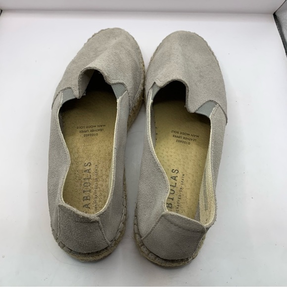 Fabiolas Women's Espadrilles grey suede platform flats size 38 US 7.5-8 - Picture 5 of 8